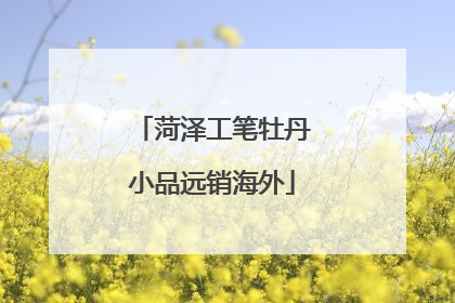 菏泽工笔牡丹小品远销海外