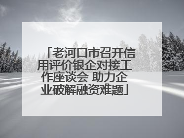 老河口市召开信用评价银企对接工作座谈会 助力企业破解融资难题