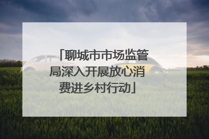 聊城市市场监管局深入开展放心消费进乡村行动