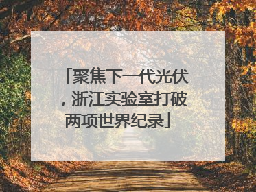 聚焦下一代光伏，浙江实验室打破两项世界纪录