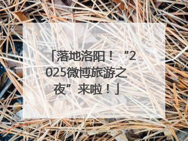 落地洛阳！“2025微博旅游之夜”来啦！