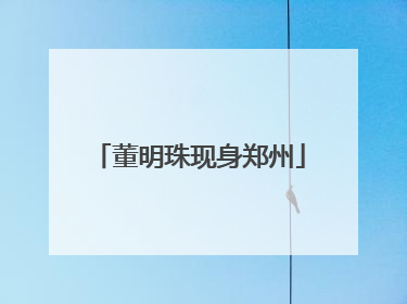董明珠现身郑州