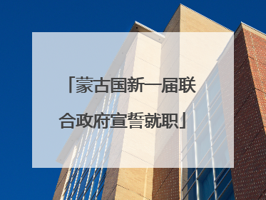 蒙古国新一届联合政府宣誓就职