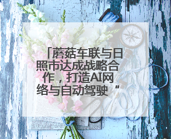 蘑菇车联与日照市达成战略合作，打造AI网络与自动驾驶“日照样板”