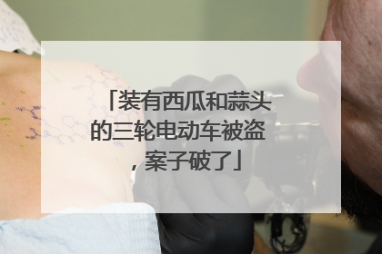 装有西瓜和蒜头的三轮电动车被盗，案子破了