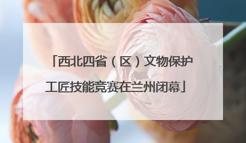 西北四省（区）文物保护工匠技能竞赛在兰州闭幕
