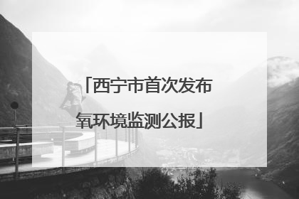 西宁市首次发布氧环境监测公报