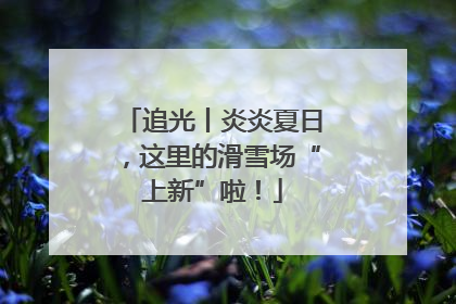 追光丨炎炎夏日，这里的滑雪场“上新”啦！