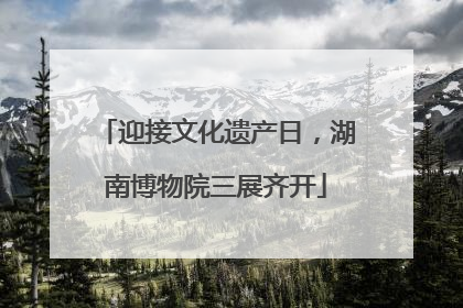 迎接文化遗产日，湖南博物院三展齐开