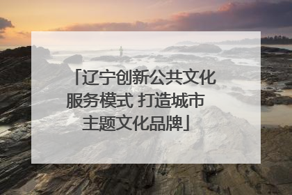 辽宁创新公共文化服务模式 打造城市主题文化品牌