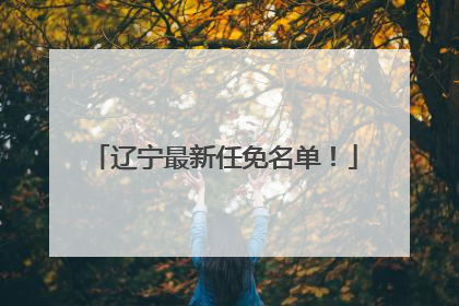 辽宁最新任免名单！