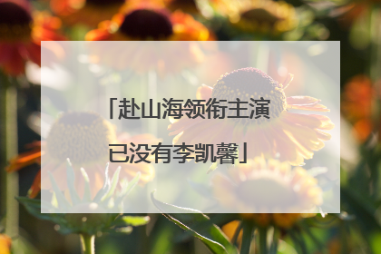 赴山海领衔主演已没有李凯馨