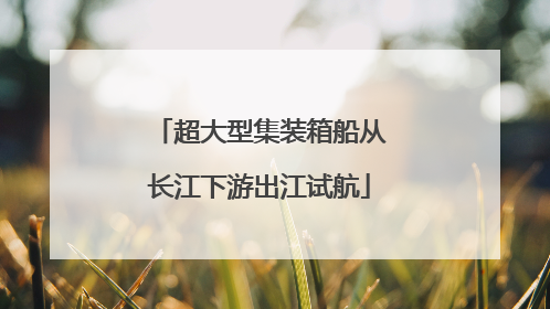 超大型集装箱船从长江下游出江试航