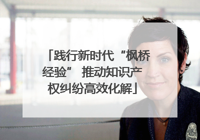 践行新时代“枫桥经验” 推动知识产权纠纷高效化解