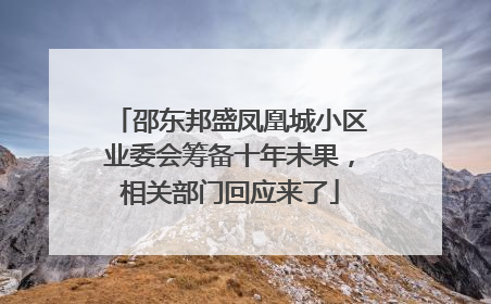 邵东邦盛凤凰城小区业委会筹备十年未果，相关部门回应来了