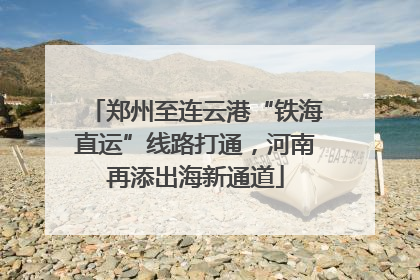 郑州至连云港“铁海直运”线路打通，河南再添出海新通道