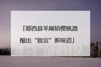 郧西县羊尾镇樱桃酒酿出“致富”新味道
