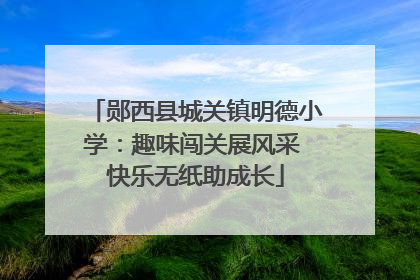 郧西县城关镇明德小学：趣味闯关展风采 快乐无纸助成长