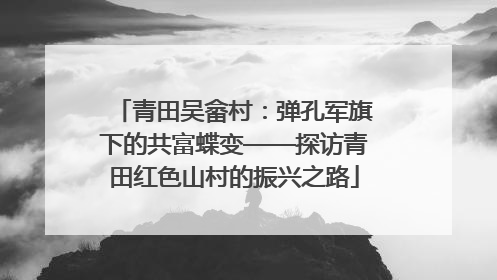 青田吴畲村：弹孔军旗下的共富蝶变——探访青田红色山村的振兴之路