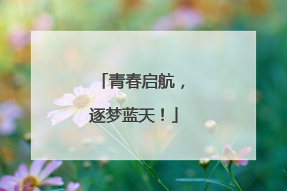 青春启航，逐梦蓝天！