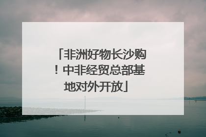 非洲好物长沙购！中非经贸总部基地对外开放