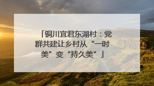 铜川宜君东湖村：党群共建让乡村从“一时美”变“持久美”