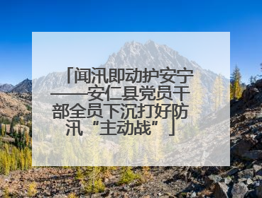 闻汛即动护安宁——安仁县党员干部全员下沉打好防汛“主动战”