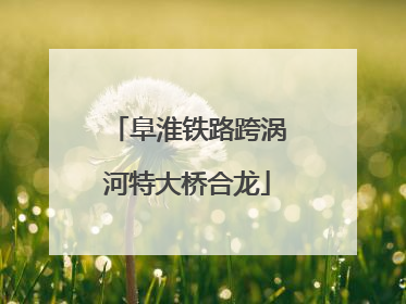 阜淮铁路跨涡河特大桥合龙