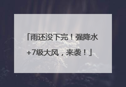 雨还没下完！强降水+7级大风，来袭！