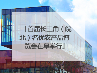 首届长三角（皖北）名优农产品博览会在阜举行