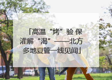 高温“烤”验 保灌解“渴”——北方多地夏管一线见闻