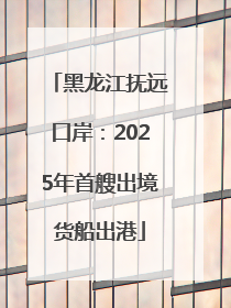 黑龙江抚远口岸：2025年首艘出境货船出港