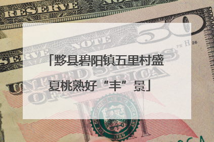 黟县碧阳镇五里村盛夏桃熟好“丰”景