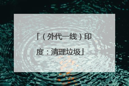 （外代一线）印度：清理垃圾