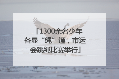 1300余名少年各显“绳”通，市运会跳绳比赛举行