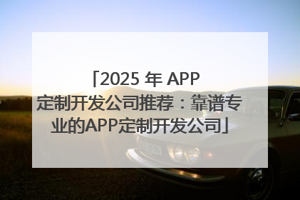 2025 年 APP 定制开发公司推荐：靠谱专业的APP定制开发公司