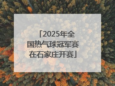 2025年全国热气球冠军赛在石家庄开赛