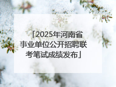 2025年河南省事业单位公开招聘联考笔试成绩发布