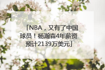 NBA，又有了中国球员！杨瀚森4年薪资预计2139万美元