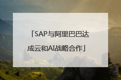 SAP与阿里巴巴达成云和AI战略合作