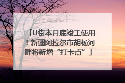 U街本月底竣工使用！新疆阿拉尔市胡杨河畔将新增“打卡点”